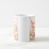Cute Pastel Easter Bunny & Duck Kaffeetasse (Mittel)