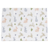 Cute Pastel Easter Bunny Spring Große Geschenktüte (Vorderseite)
