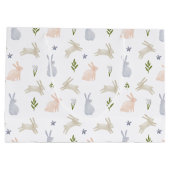Cute Pastel Easter Bunny Spring Große Geschenktüte (Rückseite)