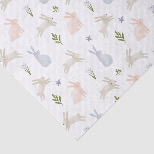 Cute Pastel Easter Bunny Spring Seidenpapier (Ausschnitt)