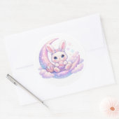Cute Pastel Easter Bunny Sticker – Celestial Moon  (Umschlag)