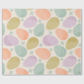 Cute Pastel Easter Egg Seamless Pattern Geschenkpapier (Flach)