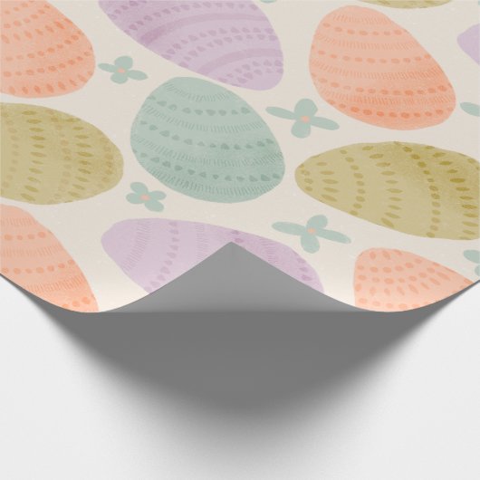 Cute Pastel Easter Egg Seamless Pattern Geschenkpapier (Ecke)