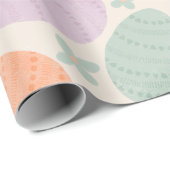 Cute Pastel Easter Egg Seamless Pattern Geschenkpapier (Rolleneckpunkt)