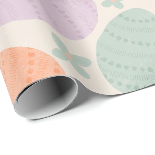 Cute Pastel Easter Egg Seamless Pattern Geschenkpapier (Rolleneckpunkt)