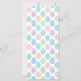 Cute Pastel Easter Eggs Pattern  Einladung