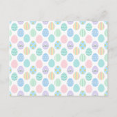 Cute Pastel Easter Eggs Pattern  Einladungspostkarte (Vorderseite)