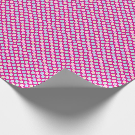 Cute Pastel Easter Eggs Pattern Geschenkpapier (Ecke)