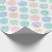 Cute Pastel Easter Eggs Pattern Geschenkpapier (Ecke)