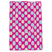 Cute Pastel Easter Eggs Pattern  Mittlere Geschenktüte (Vorderseite)