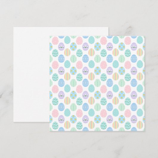 Cute Pastel Easter Eggs Pattern Save The Date (Vorne/Hinten)