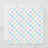 Cute Pastel Easter Eggs Pattern Save The Date (Vorderseite)