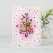 Cute Pastel Einladung (Stehend Vorderseite)