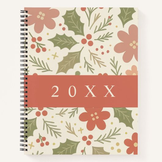 Cute pastel floral patternSpiral Notebook Notizblock (Vorderseite)