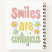 Cute Pastel Flower Smiles Are Contagious Notizblock (Rückseite)