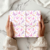 Cute Pastel Flying Butterflies Geschenkpapier