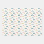 Cute Pastel Gender Neutral Baby Shower Pattern Geschenkpapier Set (Vorderseite)