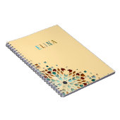 Cute Pastel Geometric Shapes Personalized Name Notizblock (Rechte Seite)