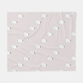 Cute Pastel Ghost Pattern Fleecedecke (Vorderseite (Horizontal))