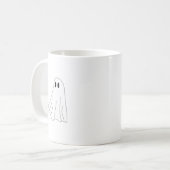 Cute Pastel Ghost Pattern Kaffeetasse (Vorderseite Links)