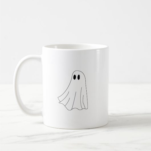 Cute Pastel Ghost Pattern Kaffeetasse (Links)