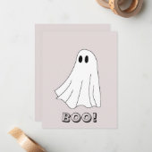Cute Pastel Ghost Pattern Mitteilungskarte (Vorderseite/Rückseite Beispiel)