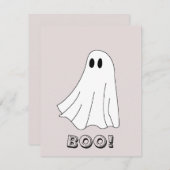 Cute Pastel Ghost Pattern Mitteilungskarte (Vorne/Hinten)