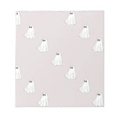 Cute Pastel Ghost Pattern Notizblock (Vorderseite)