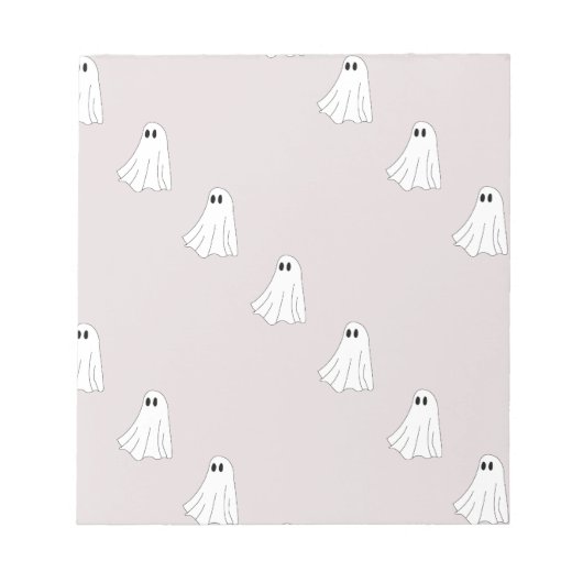 Cute Pastel Ghost Pattern Notizblock (Vorderseite)