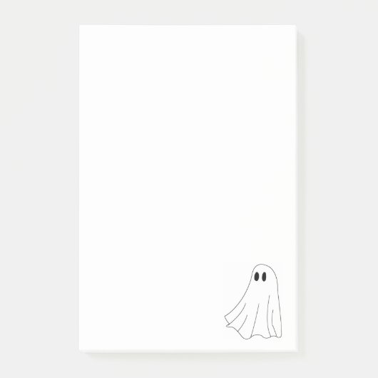 Cute Pastel Ghost Pattern Post-it Klebezettel (Vorderseite)