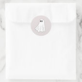 Cute Pastel Ghost Pattern Runder Aufkleber (Tasche)