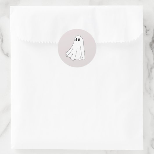 Cute Pastel Ghost Pattern Runder Aufkleber (Tasche)