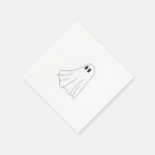 Cute Pastel Ghost Pattern Serviette (Ecke)