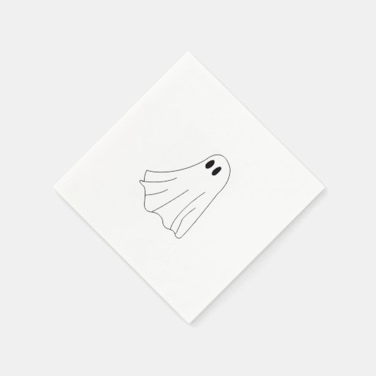 Cute Pastel Ghost Pattern Serviette (Ecke)