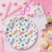 Cute Pastel Girl Dinosaur Pappteller (Party)