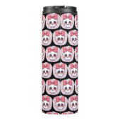 Cute Pastel Goth Skull with Bow Thermosbecher (Rückseite)