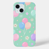 Cute pastel green with balloons Case-Mate  Case-Mate iPhone Hülle (Rückseite)