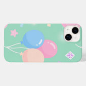 Cute pastel green with balloons Case-Mate iPhone hülle (Rückseite (Horizontal))