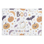 Cute Pastel Halloween Pillowcase Kissenbezug (Rückseite-Links)
