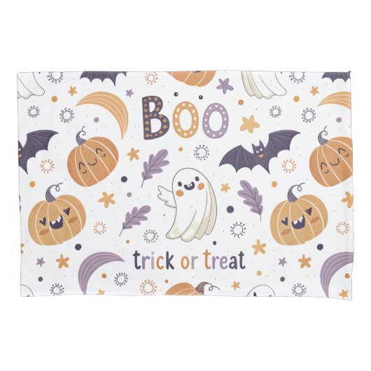 Cute Pastel Halloween Pillowcase Kissenbezug (Vorderseite-Links)