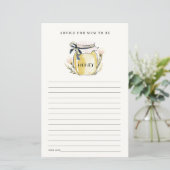 Cute Pastel Honey Jar Advice For Mum Baby Shower (Stehend Vorderseite)