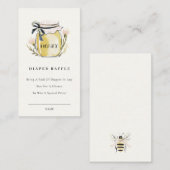 Cute Pastel  Honey Jar Diaper Raffle Baby Shower Begleitkarte (Vorne/Hinten)