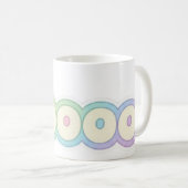 Cute Pastel HOOOO Text design  Kaffeetasse (VorderseiteRechts)