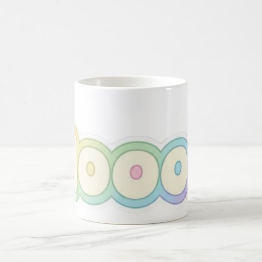 Cute Pastel HOOOO Text design  Kaffeetasse (Mittel)