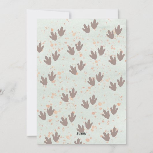 Cute Pastel Kids Playful Dinosaur Theme Birthday  Einladung (Rückseite)