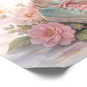 Cute Pastel Kitten Macaron Art Print Poster (Ecke)