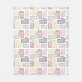 Cute Pastel Llama Puzzle Pattern Fleecedecke (Vorderseite)