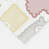 Cute Pastel Llama Puzzle Pattern Fleecedecke (Ecke)