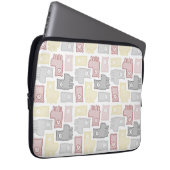 Cute Pastel Llama Puzzle Pattern Laptopschutzhülle (Vorne Rechts)