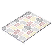 Cute Pastel Llama Puzzle Pattern Notizblock (Linke Seite)